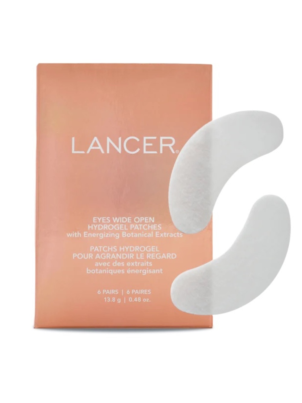 Lancer Eyes Wide Open Hydrogel Botanical Patches - 6 Pairs New In Box